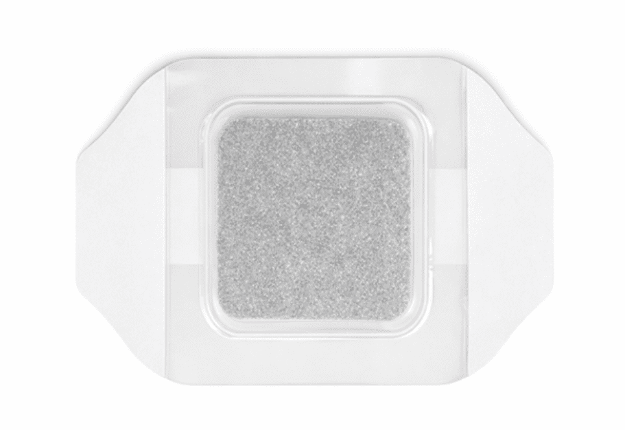 Transparent film with silver absorbent pad